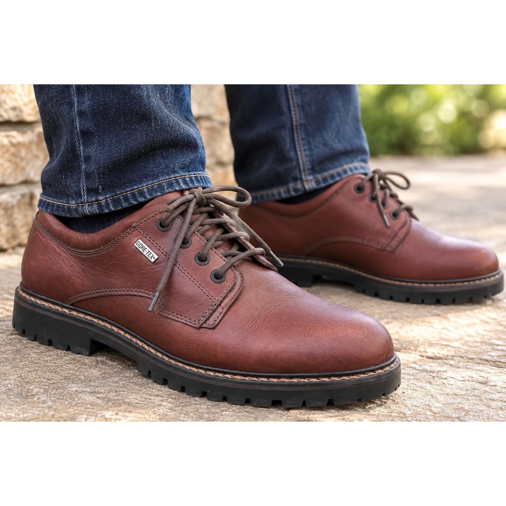 Johnston & Murphy Sport Shoes Mens Size 9.5 Brown Leather Gore-Tex Waterproof